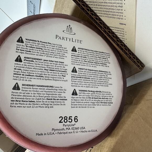 PartyLite M65062 Fall Fruits Pillar Candle 3 Wick Candle - Picture 4 of 6